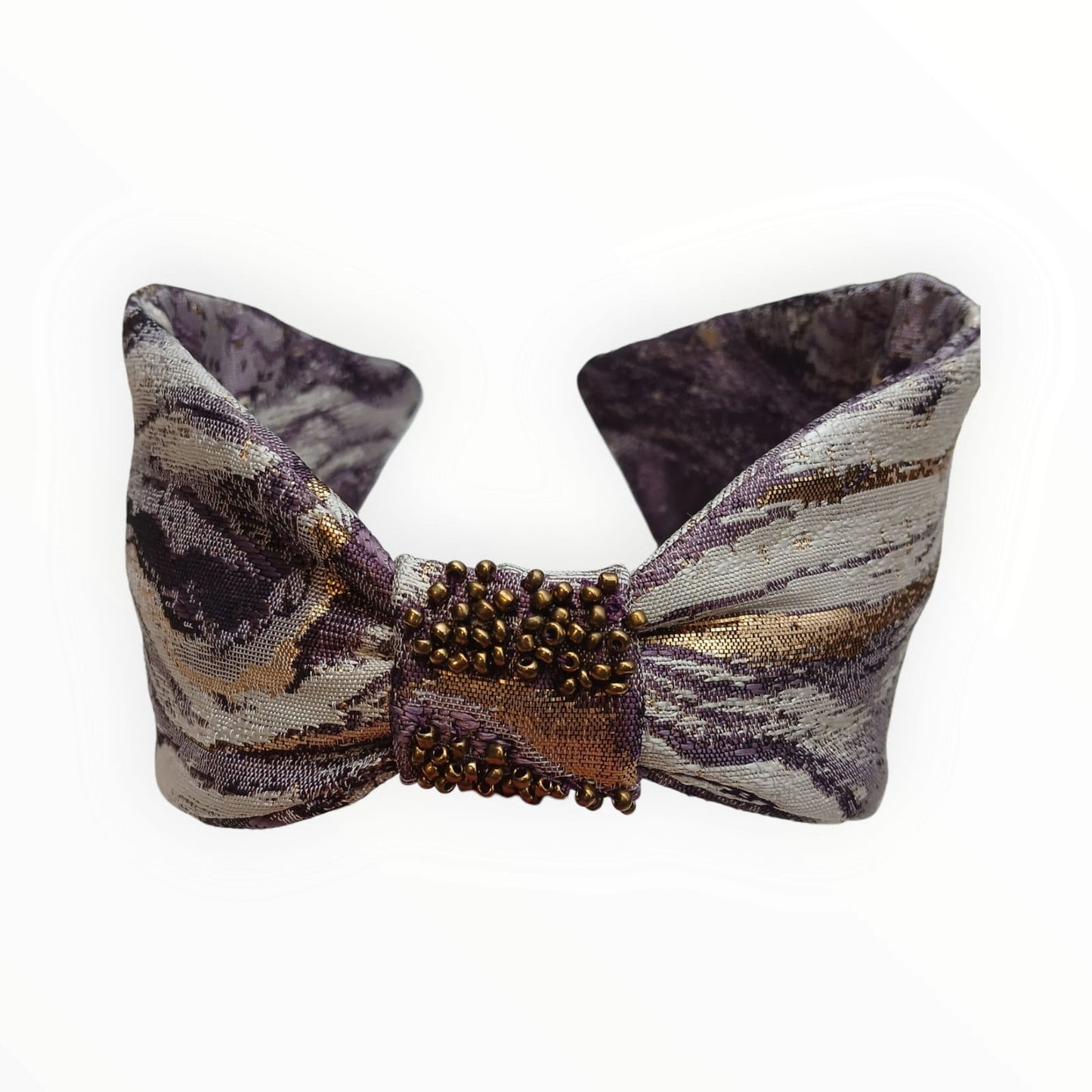 BANDANA VIOLETA Y BRONCE