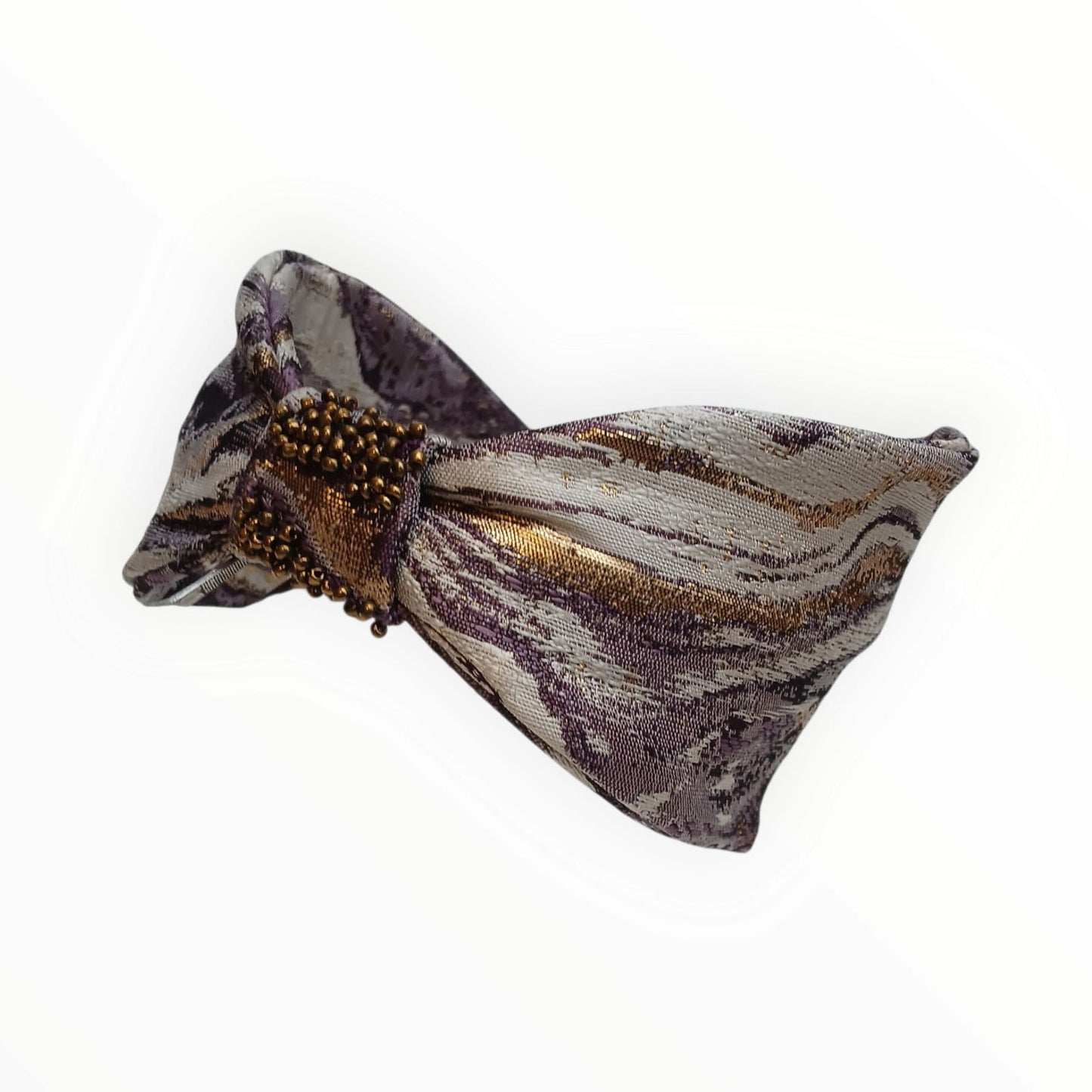 BANDANA VIOLETA Y BRONCE