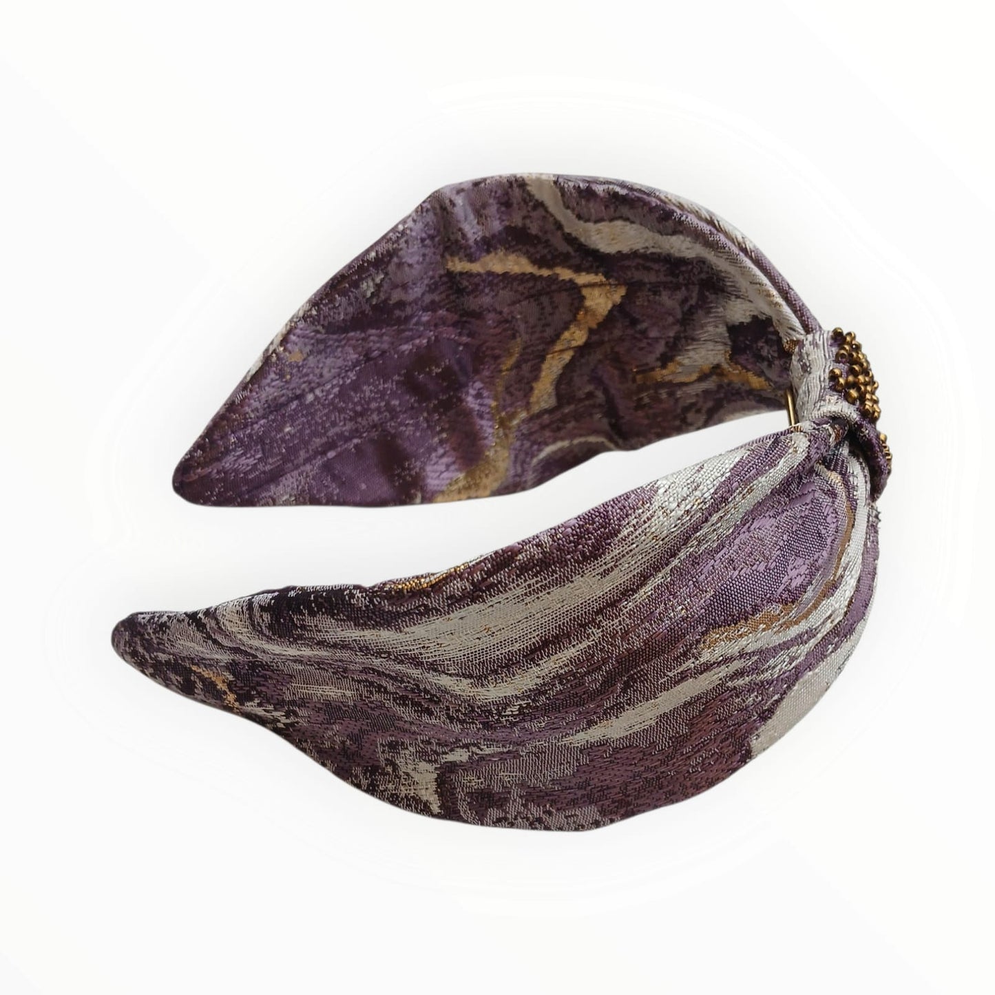 BANDANA VIOLETA Y BRONCE